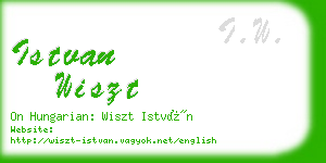 istvan wiszt business card